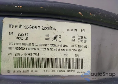 2007 Dodge Magnum z USA, uszkodzony, nr VIN 2D4FV47T47H647609